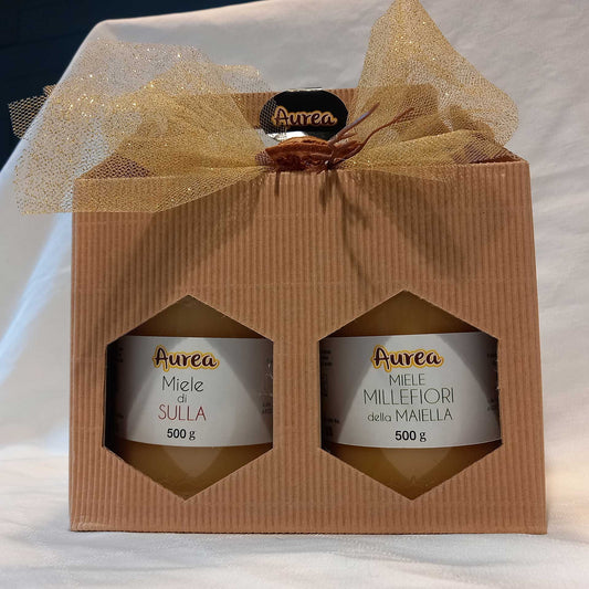 Confezione Regalo Miele di Sulla (500g) e Miele Millefiori della Maiella (500gr)